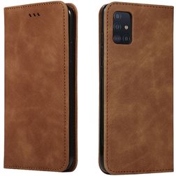 Mobigear Retro Slim Housse Samsung Galaxy A71 Etui Porte-Monnaie - Marron