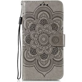 Mobigear Mandala Housse Motorola Moto E6s (2020) Etui Porte-Monnaie - Gris