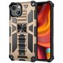 Mobigear Armor Stand Coque iPhone 13 Pro Coque arrière Rigide Anti-Chocs avec Support Amovible - Or