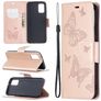 Mobigear Butterfly Housse Samsung Galaxy A02s Etui Porte-Monnaie - Rose doré