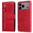 Mobigear Zipper Housse iPhone 17 Pro Max Etui Porte-Monnaie - Rouge