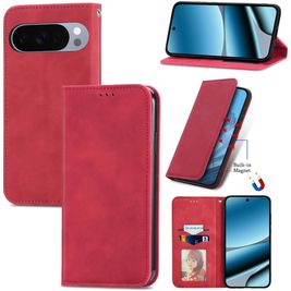 Mobigear Retro Slim Housse Google Pixel 10 Pro XL Etui Porte-Monnaie - Rouge