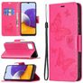 Mobigear Butterfly Housse Samsung Galaxy A22 5G Etui Porte-Monnaie - Magenta