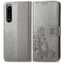 Mobigear Clover Housse Sony Xperia 5 IV Etui Porte-Monnaie - Gris