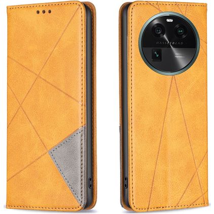 Mobigear Rhombus Slim Housse OPPO Find X6 Etui - Cognac