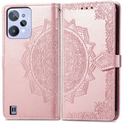 Mobigear Mandala Realme C31 Étui Portefeuille - Rose doré