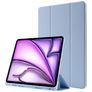 Mobigear Tri-Fold Gel Coque iPad Air 13 Pouces (2025) Coque arrière en TPU,Similicuir + Porte-crayon + Support Amovible - Bleu