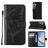 Mobigear Butterfly Housse Samsung Galaxy A35 Etui Porte-Monnaie - Noir