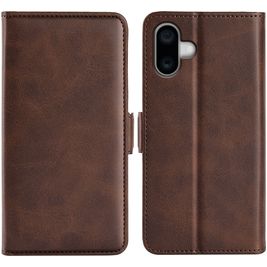 Mobigear Slim Magnet Housse iPhone 16 Etui Porte-Monnaie - Marron