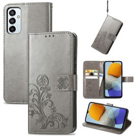 Mobigear Clover Housse Samsung Galaxy M23 Etui Porte-Monnaie - Gris