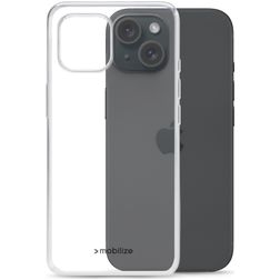 Mobilize Gelly Coque Transparente iPhone 15 Coque arrière en TPU Souple - Transparent