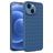 Mobigear Woven Coque iPhone 14 Plus Coque arrière en TPU Souple - Dark Blue