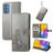 Mobigear Clover Housse Samsung Galaxy M52 Etui Porte-Monnaie - Gris