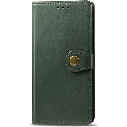 Mobigear Snap Button iPhone 11 Pro Étui Portefeuille - Vert