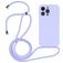 Mobigear Lanyard iPhone 14 Pro Max Coque avec cordon en Silicone - Violet