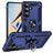 Mobigear Armor ring Samsung Galaxy S26 Plastique rigide Coque arrière Antichoc avec bague de maintien - Bleu