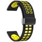 Mobigear Sport Plus Mag Bracelet Silicone Smartwatch Fermeture magnétique - Connexion universelle de 22 mm - Noir / Jaune