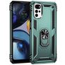 Mobigear Armor Ring Coque Motorola Moto G22 Coque arrière Rigide Anti-Chocs avec Anneau-Support - Vert