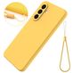 Mobigear Rubber Touch Coque Samsung Galaxy A56 Coque arrière en Silicone - Jaune