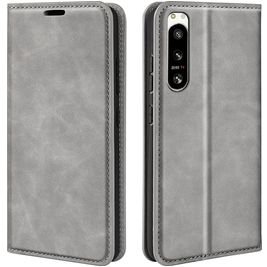 Mobigear Retro Slim Housse Sony Xperia 5 IV Etui Porte-Monnaie - Gris