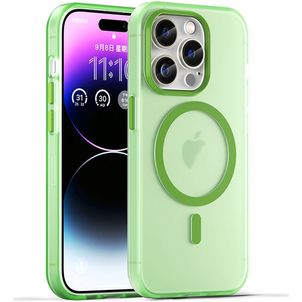 Mobigear Shockproof Coque iPhone 16 Pro MagSafe Coque arrière en TPU Souple - Vert