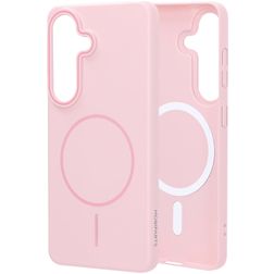 Mobiparts Slim Line Samsung Galaxy S26 MagSafe Plastique rigide Coque arrière - Blush Pink