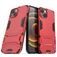 Mobigear Armor Stand Coque iPhone 13 Coque arrière Rigide Anti-Chocs avec Support Amovible - Rouge