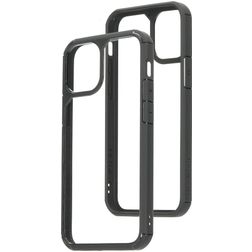 Mobiparts Rugged Clear iPhone 12 Mini Plastique rigide Coque arrière Antichoc - Transparent / Noir