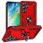 Mobigear Armor ring Coque Samsung Galaxy S24 FE Coque arrière Rigide Anti-Chocs avec Anneau-Support - Rouge