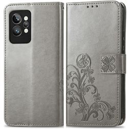 Mobigear Clover Housse Realme GT2 Pro Etui Porte-Monnaie - Gris