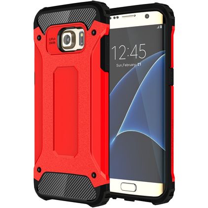Mobigear Outdoor Samsung Galaxy S7 Edge Plastique rigide Coque arrière Antichoc - Rouge