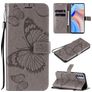 Mobigear Butterfly Housse OPPO Reno 4 Etui Porte-Monnaie - Gris