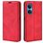 Mobigear Retro Slim Housse HONOR X7 Etui Porte-Monnaie - Rouge