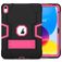 Mobigear ShieldStand Coque iPad 11 (2025) Coque arrière en Plastique rigide,Silicone + Support Amovible - Noir / Rose