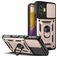 Mobigear Armor Ring Cam Slide Coque POCO F4 GT Coque arrière Rigide Anti-Chocs avec Anneau-Support et Protecteur Lentilles - Rose doré