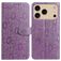 Mobigear Flowers Housse iPhone 17 Pro Etui Porte-Monnaie - Violet