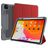 Mutural Tri-Fold Tough Coque iPad Pro 11 Pouces (2021) Etui + Porte-crayon - Noir / Rouge