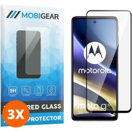 Mobigear Premium Motorola Moto G51 5G Verre trempé Protection d'écran - Compatible Coque - Noir (Lot de 3)