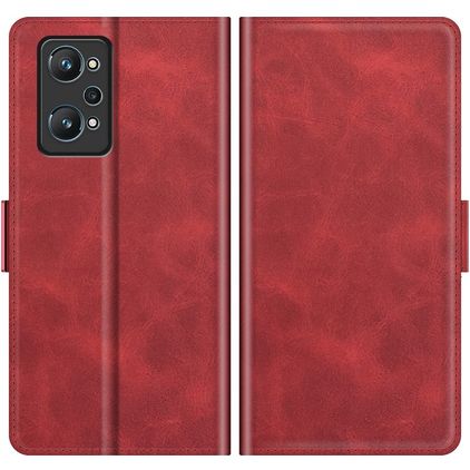 Mobigear Slim Magnet Housse Realme GT Neo 3T Etui Porte-Monnaie - Rouge