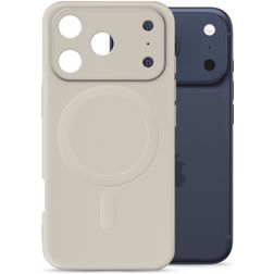 My Style Protective Flex Coque iPhone 18 Pro MagSafe Coque arrière en TPU Souple - Antique White