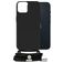 Mobilize Lanyard Gelly iPhone 14 Coque avec cordon en TPU Souple - Noir