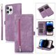 Mobigear Zipper Housse iPhone 14 Pro Etui Porte-Monnaie - Violet