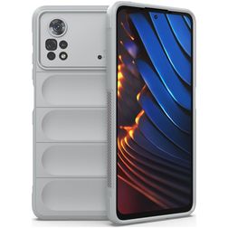Mobigear Bumpy POCO X4 Pro 5G TPU souple Coque arrière - Gris