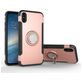 Mobigear Armor Ring Coque iPhone XS Coque arrière Rigide Anti-Chocs avec Anneau-Support - Rose doré