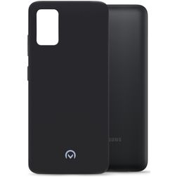 Mobilize Rubber Gelly Coque Samsung Galaxy A03s Coque arrière en TPU Souple - Matt Black