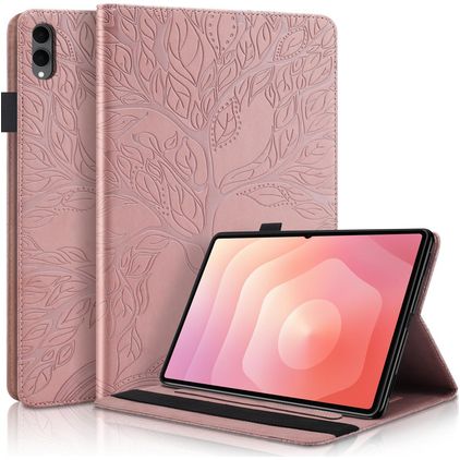 Mobigear Tree Coque Samsung Galaxy Tab S11 Ultra Etui + Porte-crayon - Rose doré