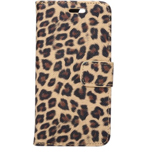 Mobigear Leopard Housse iPhone SE (2020) Etui Porte-Monnaie - Marron