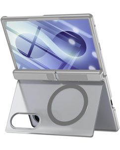 Mobigear Kickstand Coque Samsung Galaxy Z Fold 8 MagSafe Coque arrière Rigide Anti-Chocs avec Support Amovible - Gris