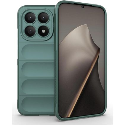 Mobigear Bumpy Coque Xiaomi 15T Coque arrière en TPU Souple - Vert foncé