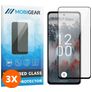 Mobigear Premium Nokia X30 Verre trempé Protection d'écran - Compatible Coque - Noir (Lot de 3)